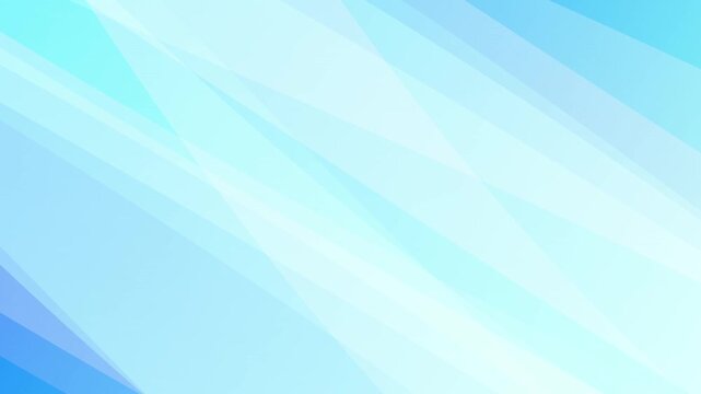 Abstract Blue Geometric Gradient Background Footage. Modern Light Cyan Overlapping Translucent Shapes for Digital Design & Presentation.