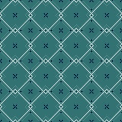 Seamless patterned background with geometric shapes.