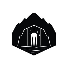 waterfall hidden cave background