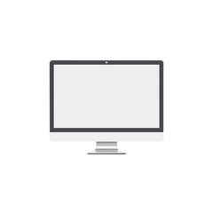 Modern Computer Monitor with Blank Screen