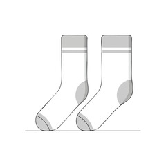 Pair of white socks illustration