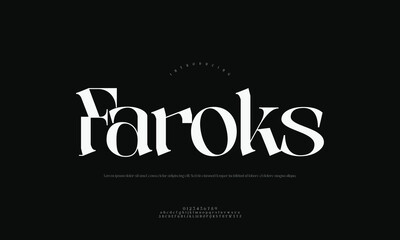 Sleek Modern Abstract Faroks Logo Design with Dynamic Lines and Minimalist Aesthetic for Technology or Corporate Branding