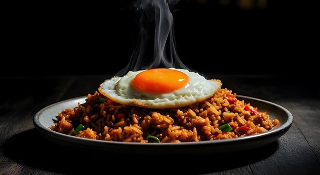 Indonesian fried rice has a savory, slightly sweet flavor and the fragrant aroma of sweet soy sauce and spices. The combination of basic spices includes shallots, garlic, chilies, and shrimp paste.	
