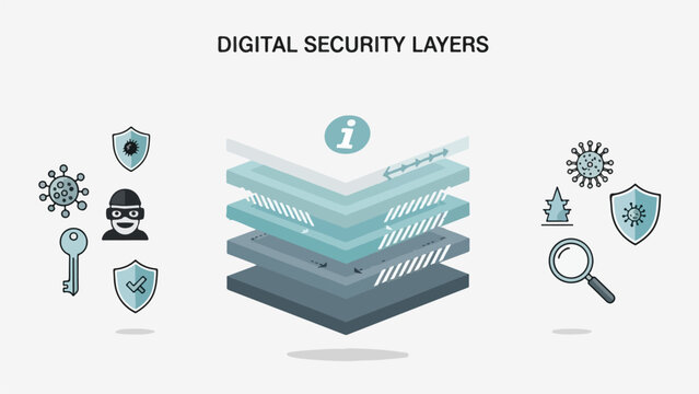 A layered abstract image about digital security