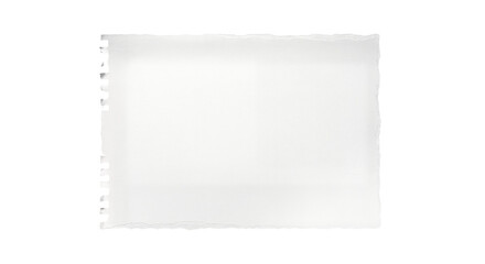 Blank white paper sheet with spiral binding