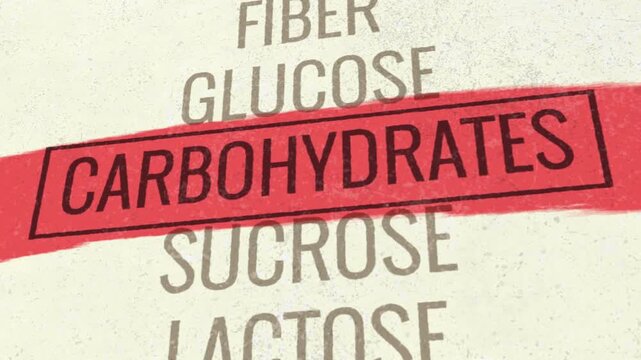 Carbohydrates 3D Scrolling Title Animation