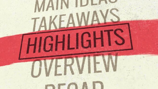 Highlights 3D Scrolling Title Animation