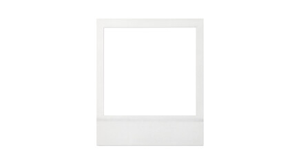 Blank white Polaroid photo frame mockup