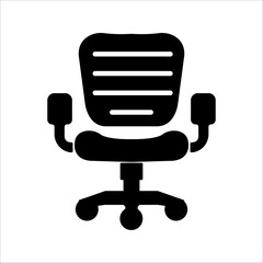 Office Chair Icon, Vector Graphics