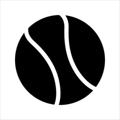 Tennis ball. Icon .Tennis ball icon vector logo design flat style. Tennis Ball icon vector design template on white background.