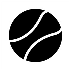 Tennis ball. Icon .Tennis ball icon vector logo design flat style. Tennis Ball icon vector design template on white background.