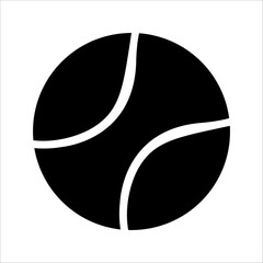 Tennis Ball Icon Logo Design Vector Template Illustration Sign And Symbol Pixels Perfect