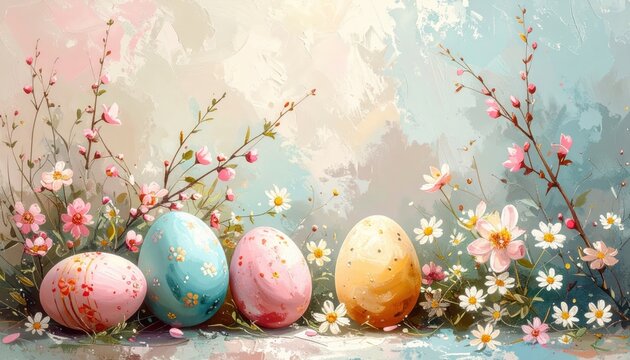 easter festival illustration background