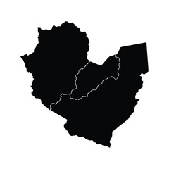 Zambia Digital Map Vector Icon