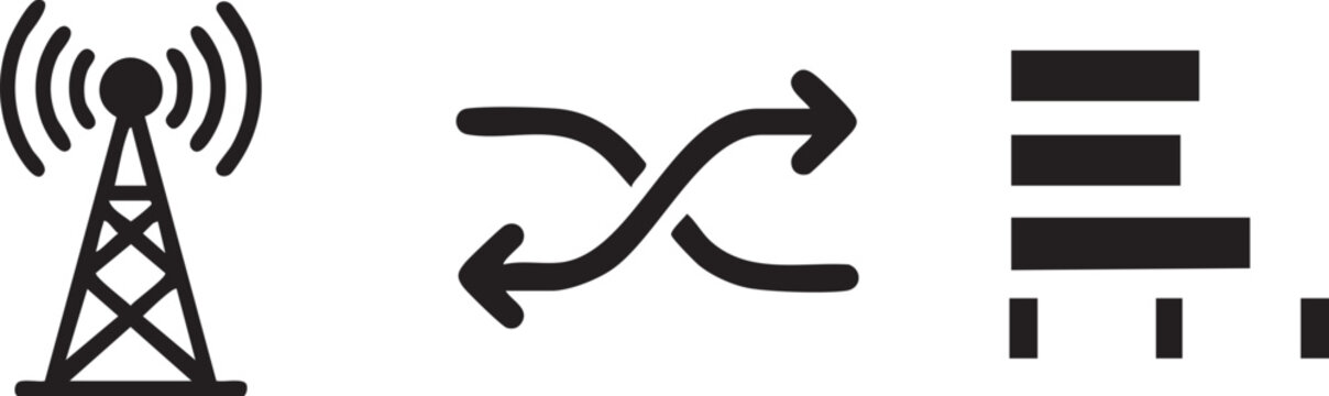 Radio Tower Random Ranking Signal Audio Order Icon