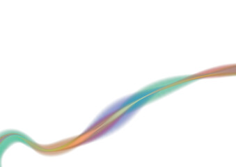 Abstract Flowing Multicolored Gradient Wave on White Background