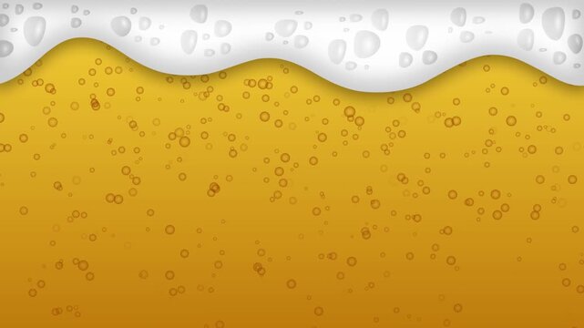 animated background with beer bubbles and foam