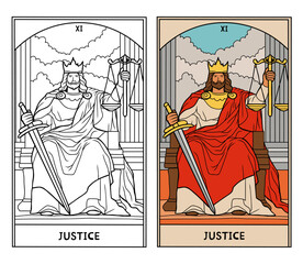 vintage vintage style deck of tarot cards. magical predictions of the future, mysterious characters.	