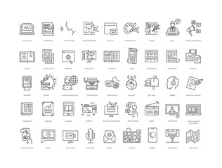 Media, Content and Digital Communication Icons