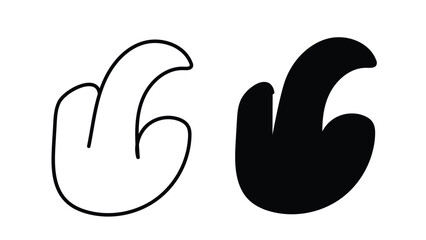 Obraz premium Abstract Twin Leaf Ornaments, Bold Decorative Flourish Vector Elements for Graphic Design and Pattern Work