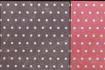 brown and red crafting paper with dots