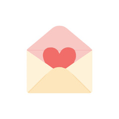 envelope with hearts for valentine