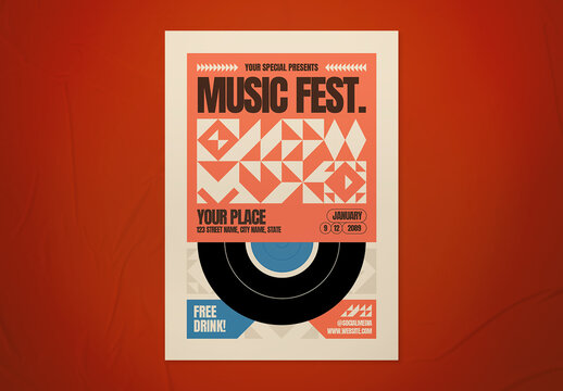 Warm Geometric Music Fest Flyer
