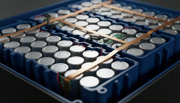 Lithium-ion battery pack with multiple cells and copper wiring