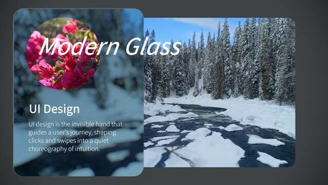 Modern Glass Swipe Transitions