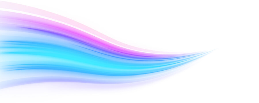 Cyan and pink neon lines curve dynamically across a dark digital highway. Motion blur and glowing highlights convey speed and futuristic energy. Perfect PNG for sci-fi banners.