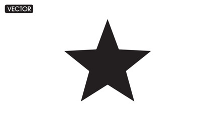Obraz premium Black Star Icon on White Background