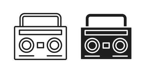 Boombox icon and symbol. Vector illustration.eps © Fati