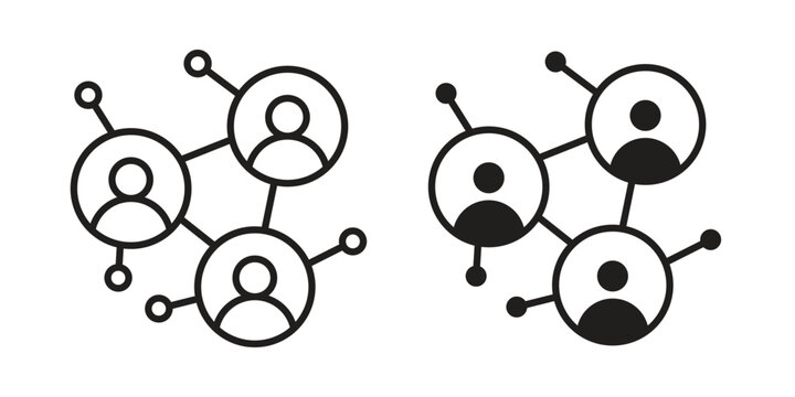 Business Connections icon and symbol. Vector illustration.eps