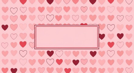 A charming and romantic valentine's day background featuring a delightful array of pastel hearts for love notes, cards, or digital greetings