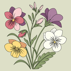 A vibrant bouquet of colorful flowers in full bloom, showcasing nature's beauty.