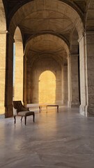 Emotional cinematic architectural interior capturing quiet aftermath, subtle traces of human absence, soft light, and a timeless space filled with memory and silence.
