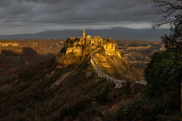 Obraz premium Views of the village of Civita di Bagnoregio, Italy