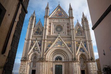 Obraz premium The exterior of the Orvieto Cathedral in Italy