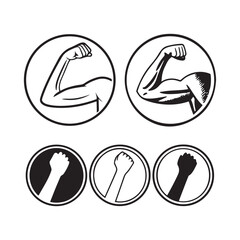 Strength and Power Icons Set