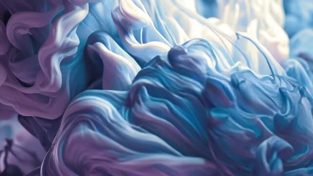 Abstract Blue Swirling Liquid Motion Video.