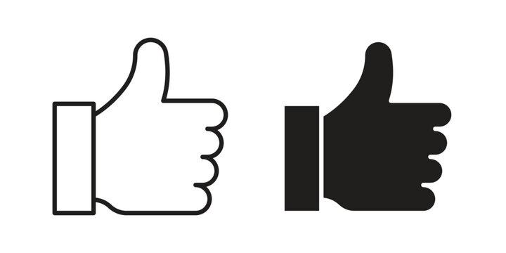 Like button icon and symbol. Vector illustration.eps