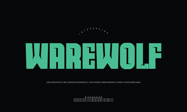 Mysterious and dark fantasy illustration, WareWolf, featuring a howling wolf under a full moon.