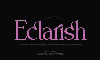 Fototapeta premium Modern and clean sans-serif font, Eclarish, for professional branding and digital interfaces.