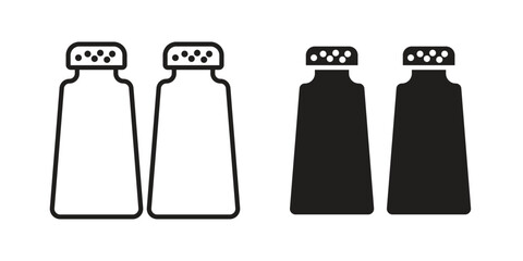 Salt and pepper icon and symbol. Vector illustration.eps