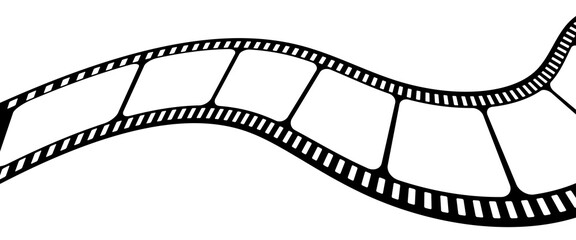 Film strip frame. Cinema tape. Photo negative, filmstrip. Movie black seamless vector illustration on white background for cinema-themed projects, movie posters and photographic albums.