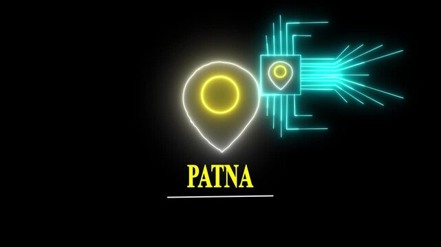 Bihar capital Patna city text effect transparent background, Patna font, Patliputra text effect, Patna city text PNG