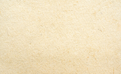 Slightly yellowed vintage paper texture background, blank old book page closeup, fibrous recycled parchment surface, subtle stains and grain, flat lay wallpaper with copy space, design element