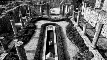 Archeologia in bianco e nero.L'area archeologica di Dougga,Thugga,con gli spettacolari resti...