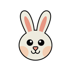Obraz premium cute cartoon Easter bunny vector