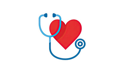 Heart with stethoscope&mdash;symbolizing care, diagnostics, heart health, and the global wellness message of World Health Day.